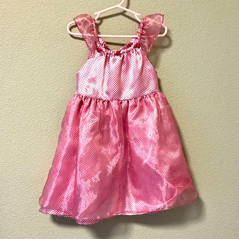 🖤Pink girls dress rose neckline🖤